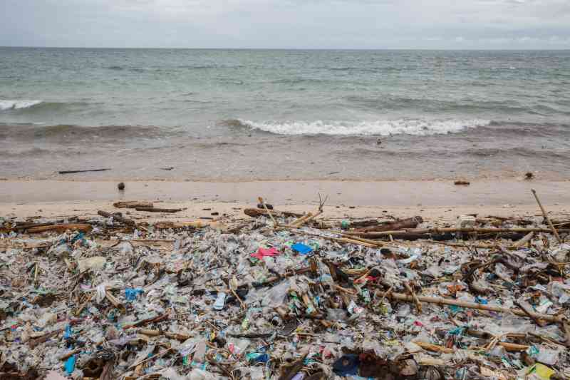 Los desechos de plástico, vistos aquí en una playa de Bali, son un problema común en todo el mundo
